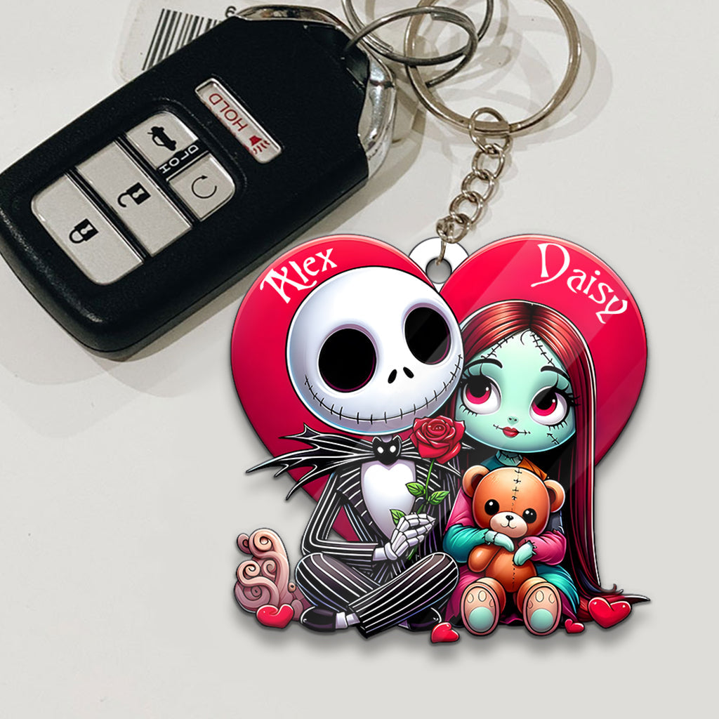 Personalized Nightmare Keychain Custom Name Gift for Couple