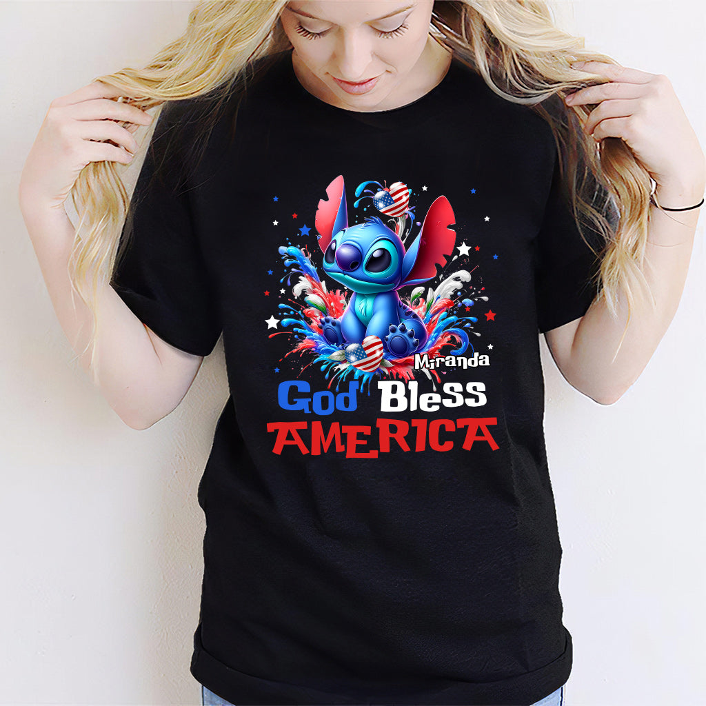 Personalized God Bless America T-Shirt & Hoodie for July 4th Gift