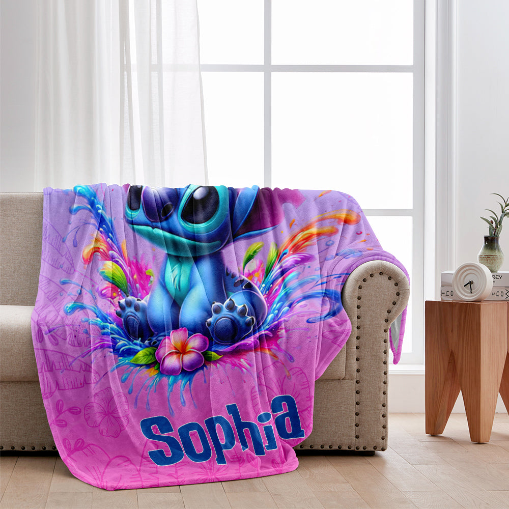 Personalized Ohana Blanket Custom Name Gift for Kids