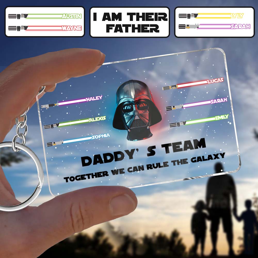 Personalized Star Wars Acrylic Keychain Gift for Dad