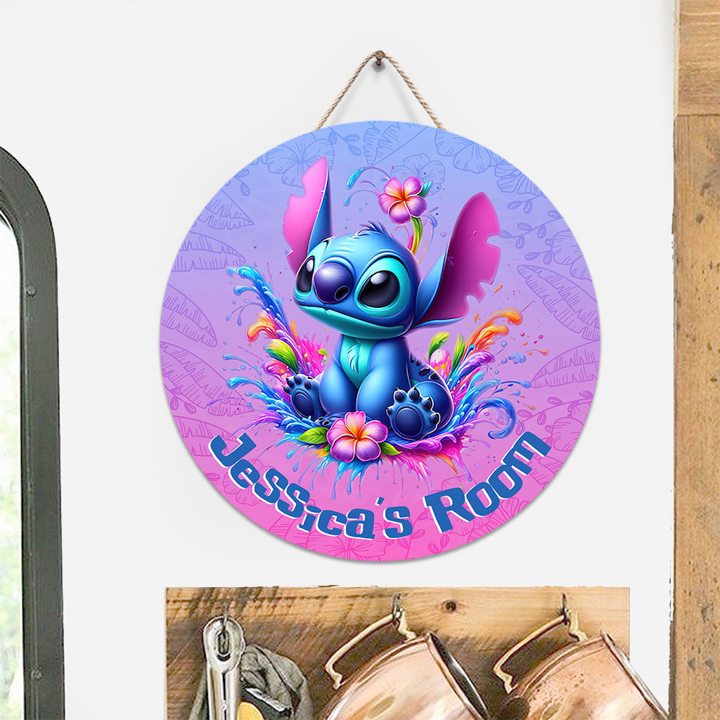 Personalized Round Wood Sign with Name Custom Gift for Kids
