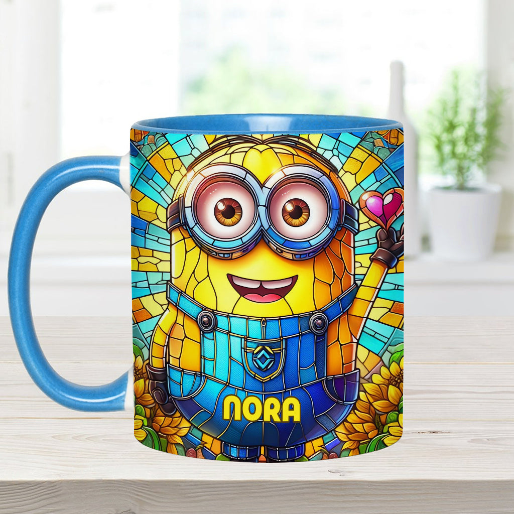 Personalized Minion Accent Mug Custom Name Gift for Kids