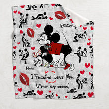 Load image into Gallery viewer, Personalized Funny Couple Blanket Custom Names Romantic Gift
