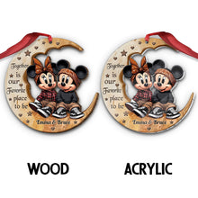 Load image into Gallery viewer, Personalized Acrylic Moon Ornament Custom Name Gift for Couples
