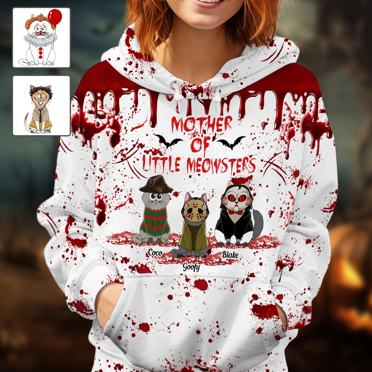 Personalized Cat Themed All-Over Print Shirt for Cat Lovers