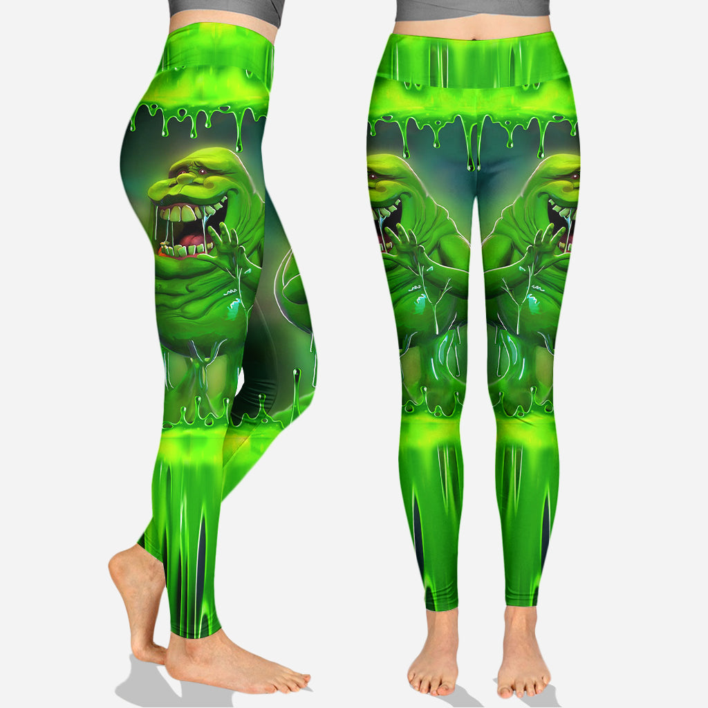 Personalized Green Ghost Hoodie and Leggings Set for Kids and Adults