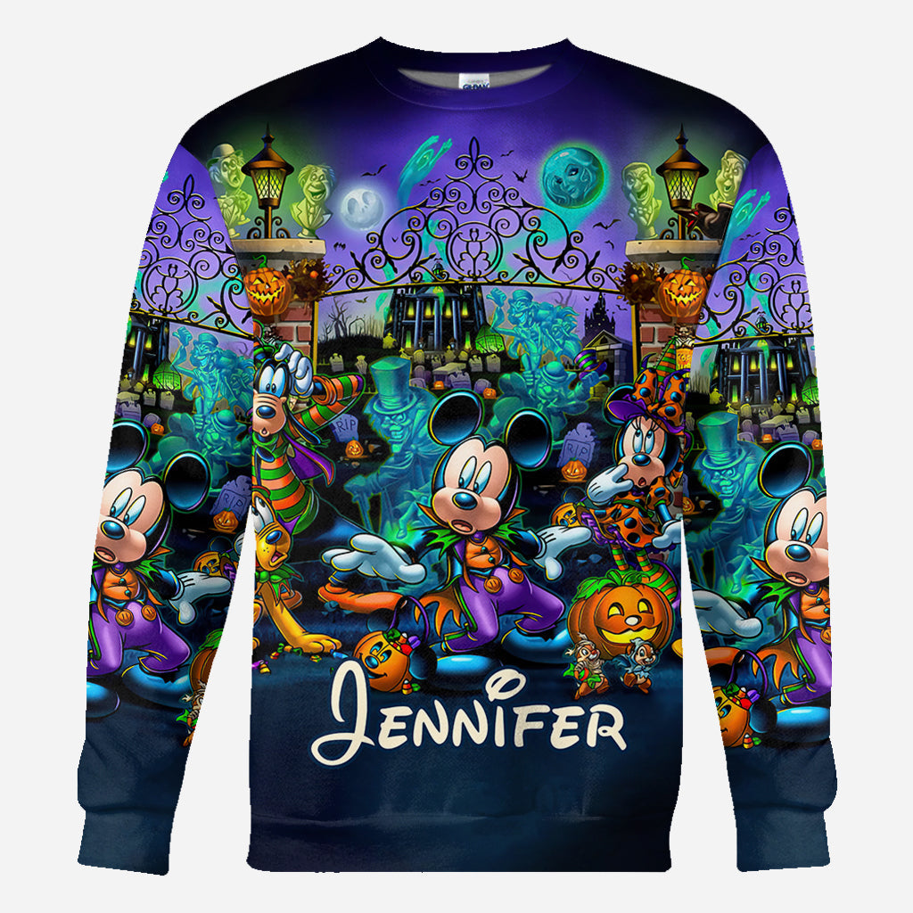 Personalized Welcome Foolish Mortals All Over Shirt for Halloween