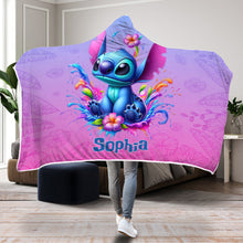Load image into Gallery viewer, Personalized Hooded Blanket with Cute Character Design for Kids
