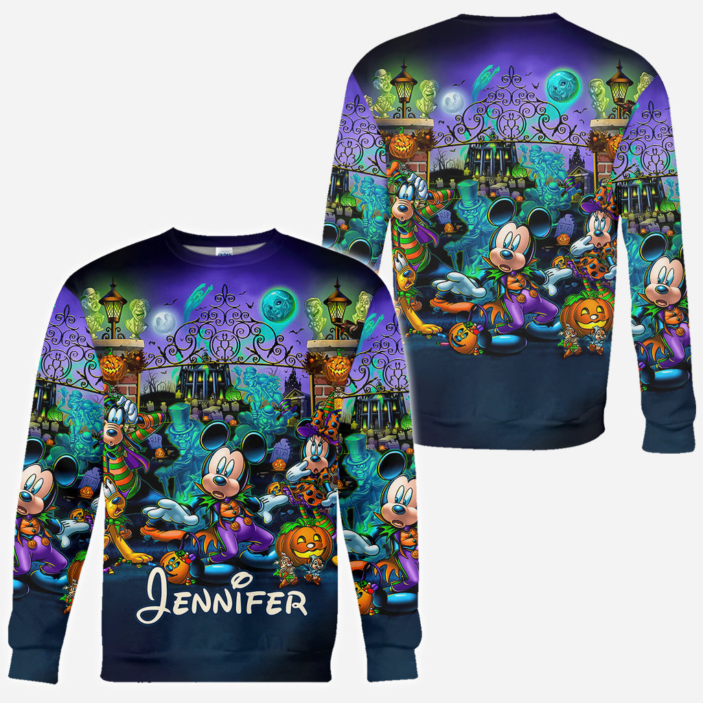 Personalized Welcome Foolish Mortals All Over Shirt for Halloween