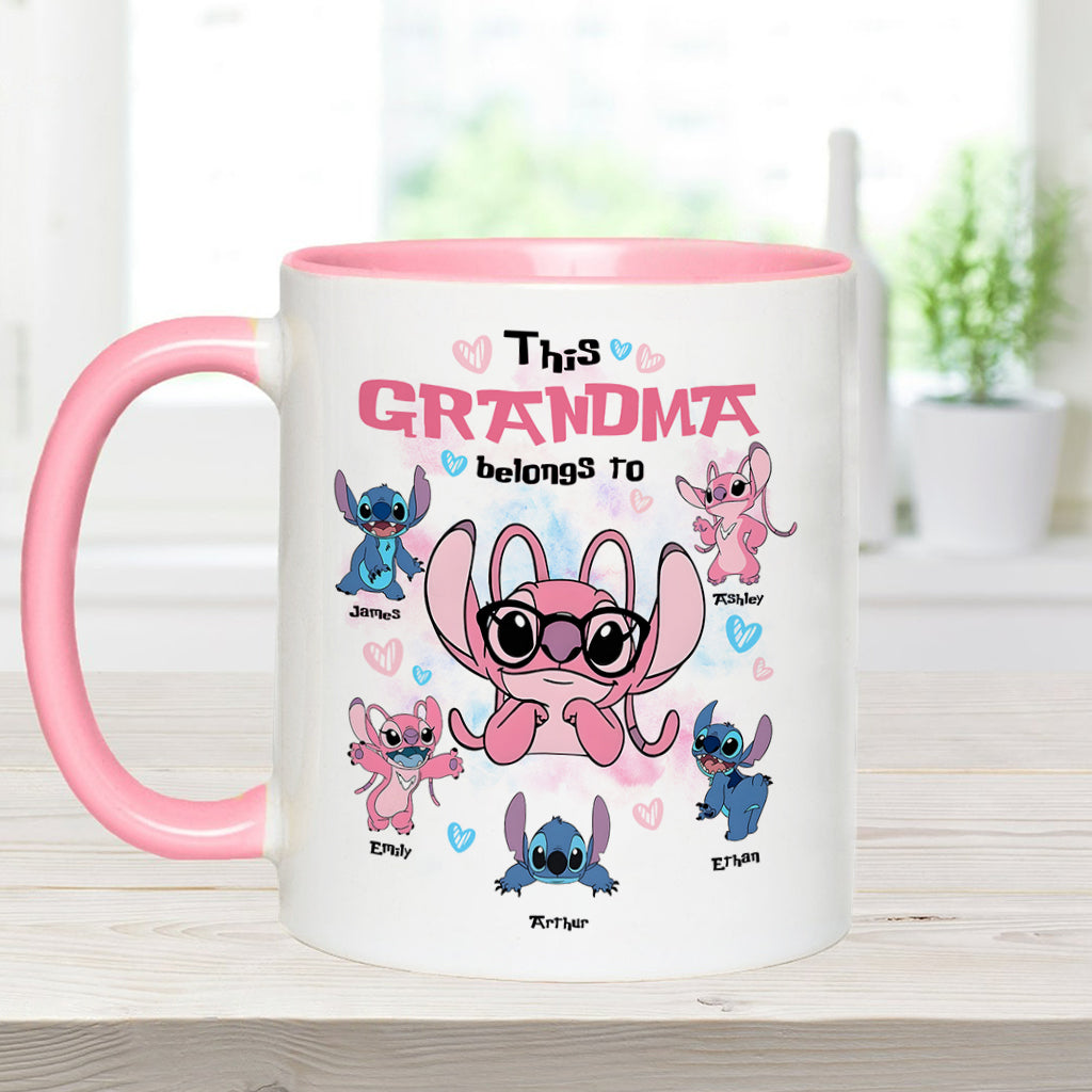 Personalized Accent Mug This Grandma Belongs To Custom Name Gift