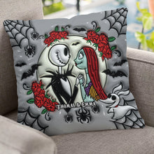 Load image into Gallery viewer, Personalized Nightmare Throw Pillow Custom Name Gift for Anniversary Halloween
