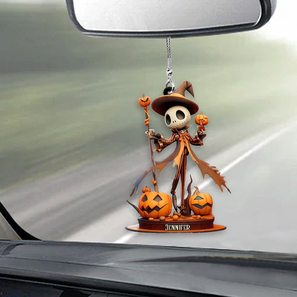 Personalized Halloween Car Ornament Custom Name Acrylic Gift