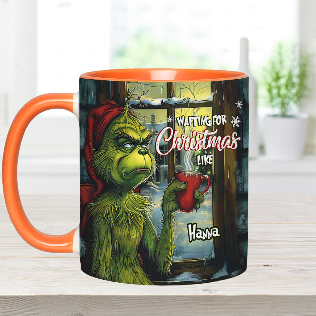 Personalized Grinch Accent Mug Custom Name Christmas Gift
