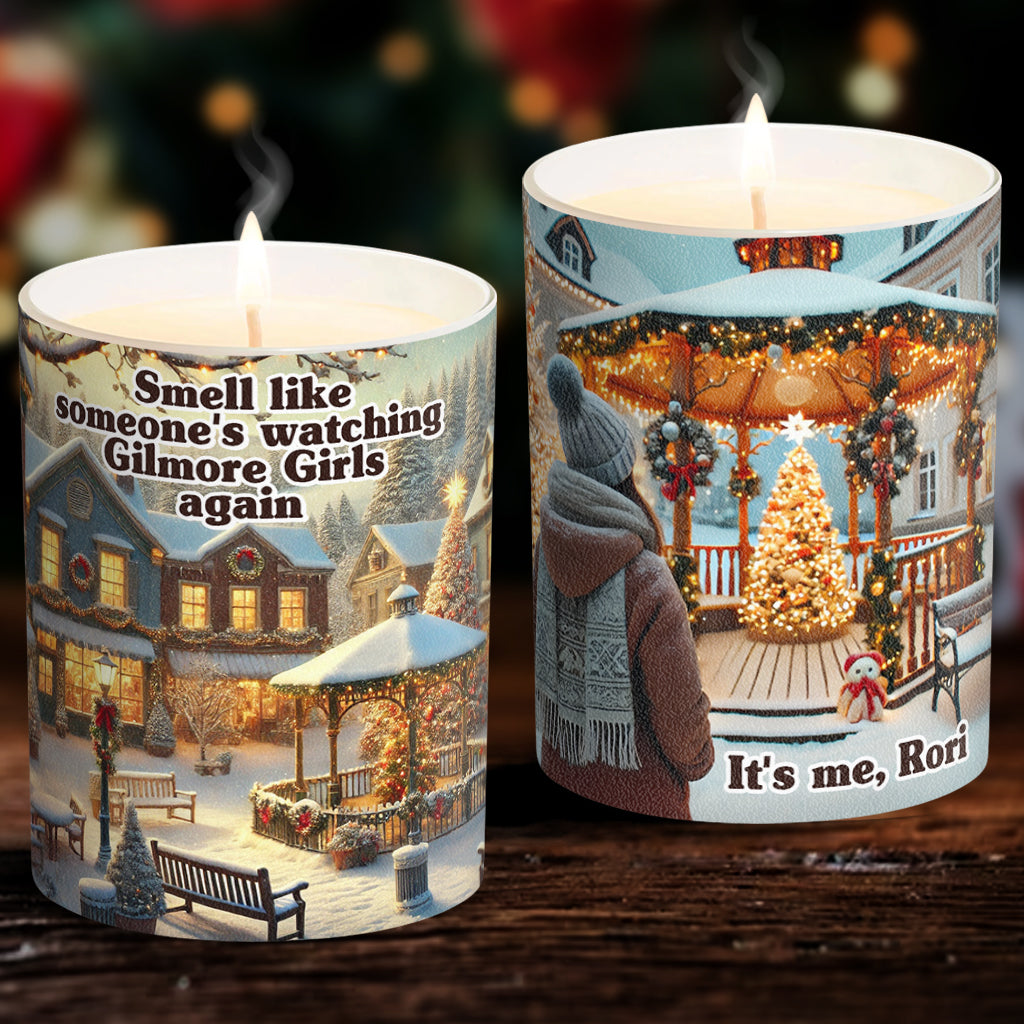 Personalized Scented Candle with Wooden Lid for Fans of Gilmore Girls