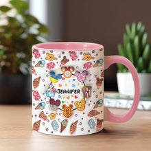 Load image into Gallery viewer, Personalized Snacking Around the World Accent Mug Gift for Mom
