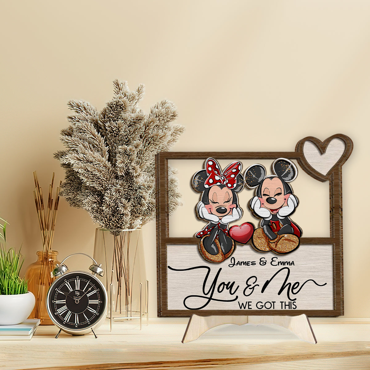 Personalized Mickey Mouse Ears Wood Sign Custom Name Gift