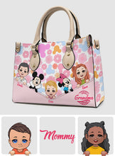Load image into Gallery viewer, Personalized Leather Handbag Best Grandma Gift with Kids' Faces
