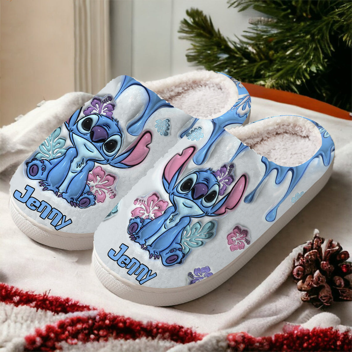 Personalized Ohana Slippers Custom Name Gift for Family