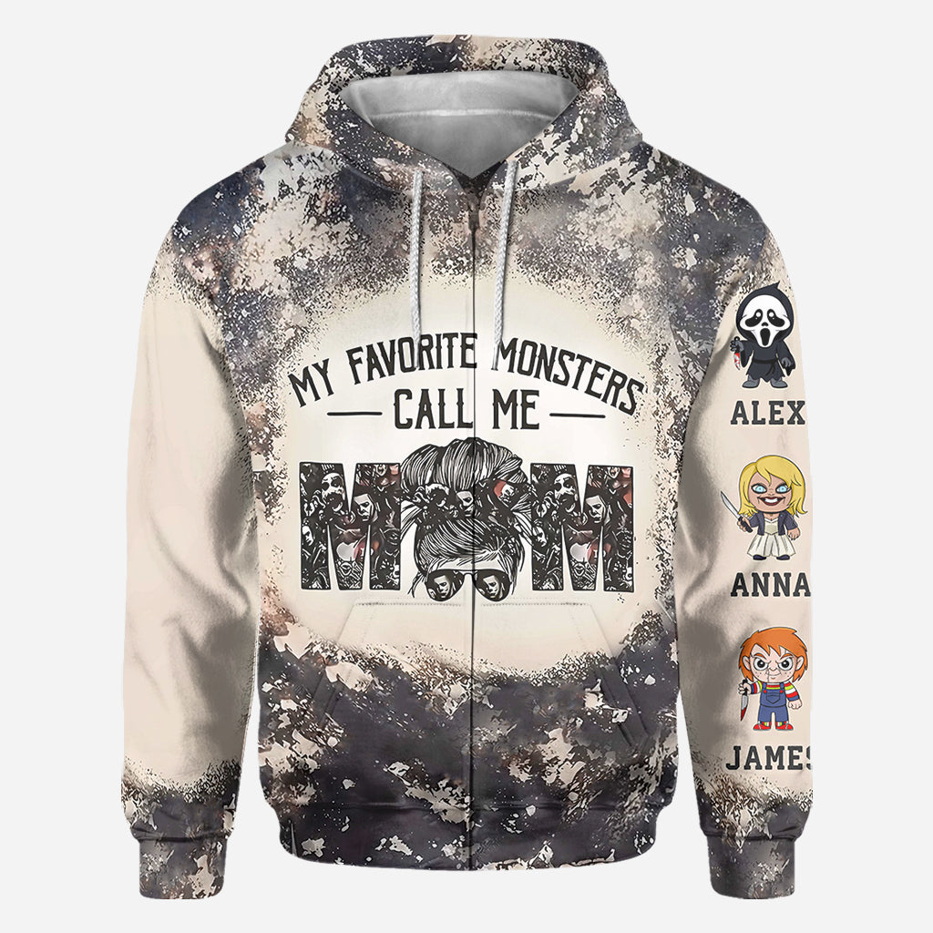 Personalized All-Over Shirt My Favorite Monsters Call Me Mom Gift for Mother's Day