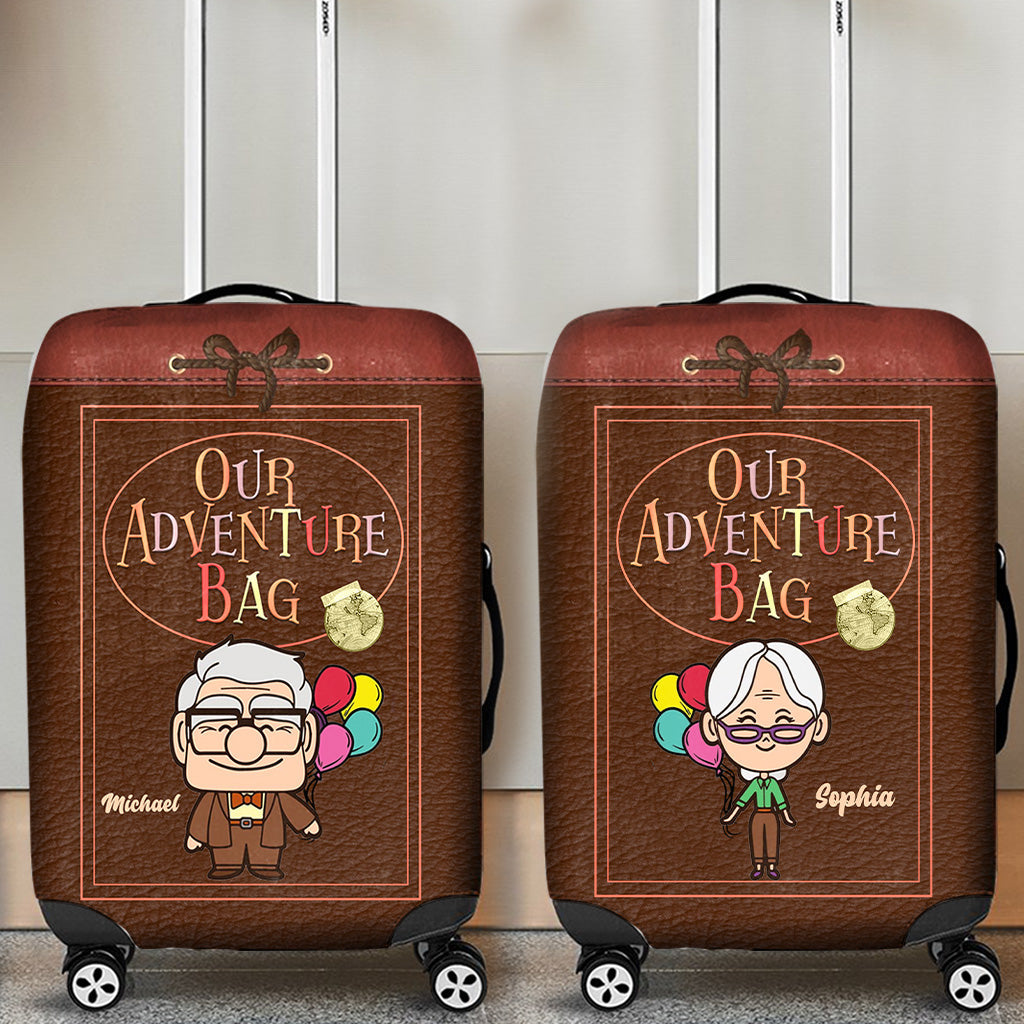 Personalized Adventure Luggage Cover Custom Name Travel Gift