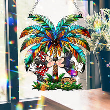 Load image into Gallery viewer, Personalized Palm Tree Suncatcher Ornament Gift for Couples
