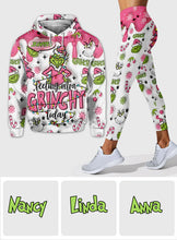 Load image into Gallery viewer, Personalized Grinchy Hoodie and Leggings Set for Christmas Gift
