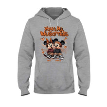Load image into Gallery viewer, Personalized Couples Mouse T-shirt &amp; Hoodie with Custom Names for Engagement or Anniversary
