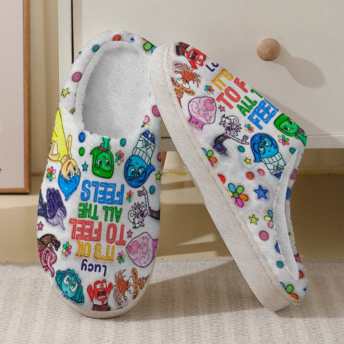 Personalized Cozy Slippers Custom Name Gift for Birthday