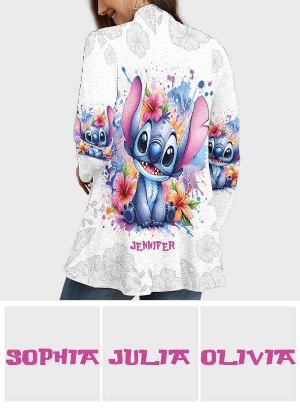 Personalized Ohana Cardigan with Stitch Design for Women
