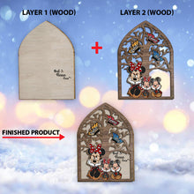Load image into Gallery viewer, Personalized Best Nana Ever Mouse Ears 2-Layered Wood Sign Gift
