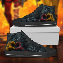 Load image into Gallery viewer, Personalized High Top Shoes with Let's Fu*cking Go Design for Couples
