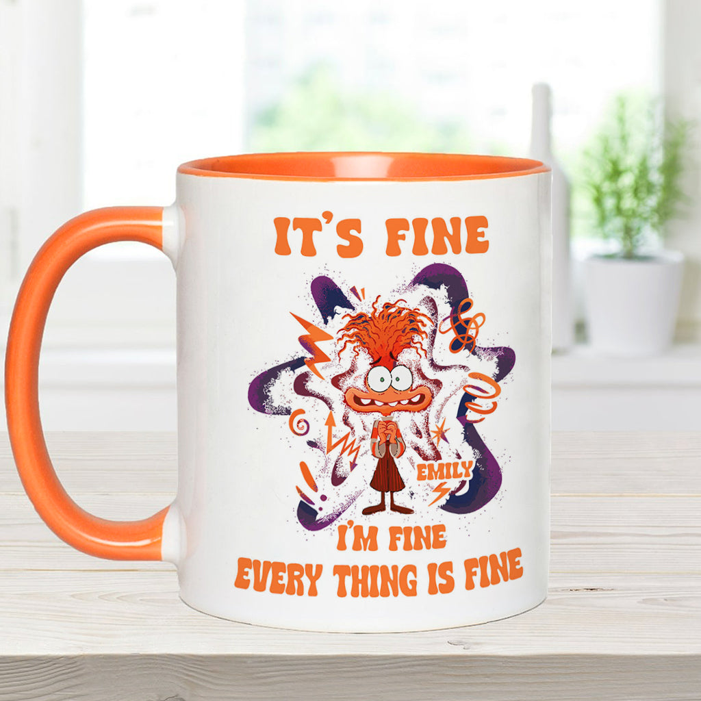 Personalized Accent Mug Cute Anxiety Design Gift for Graduation