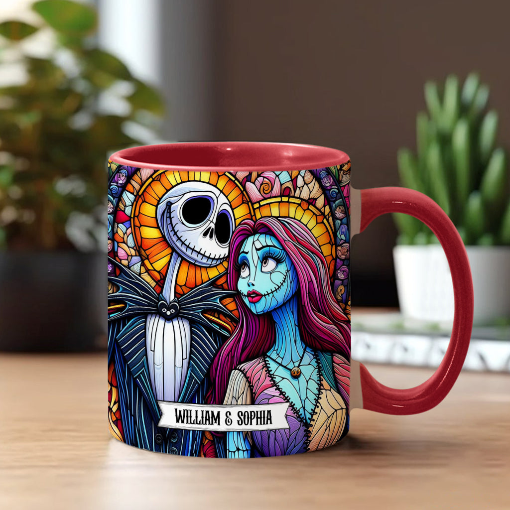 Personalized Jack and Sally Accent Mug Custom Couples Gift