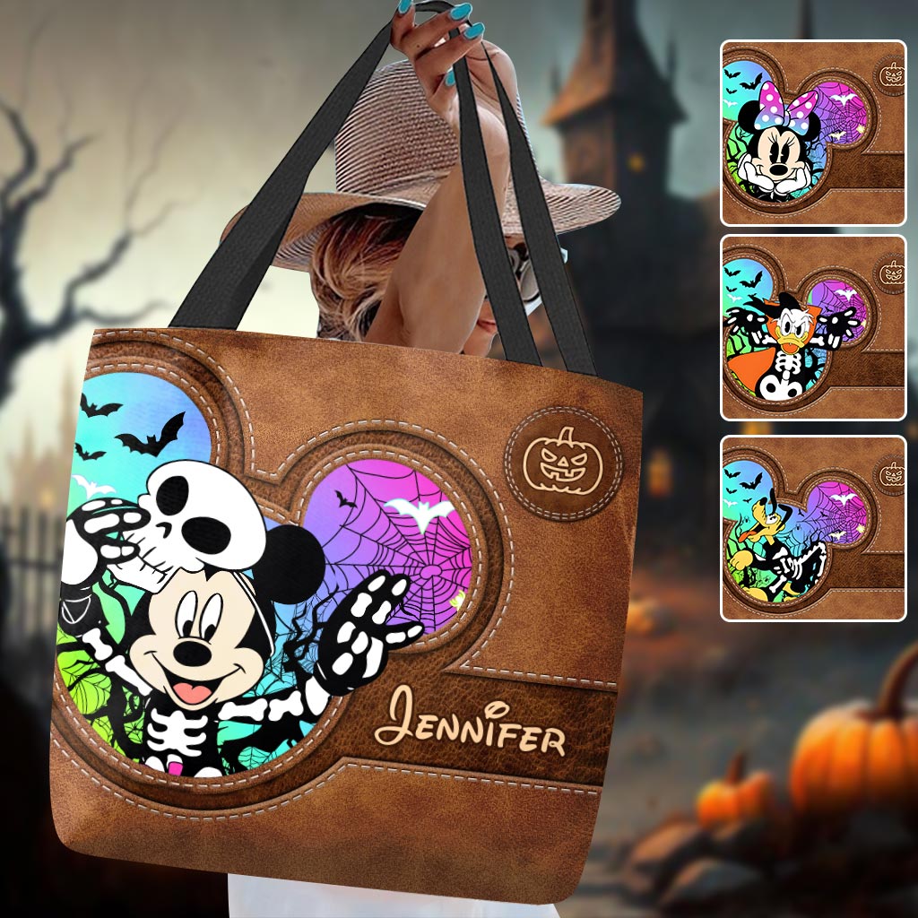 Personalized Halloween Mouse Tote Bag Custom Name Gift