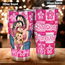 Load image into Gallery viewer, Personalized Best Friends Tumbler Pink Floral Design Gift
