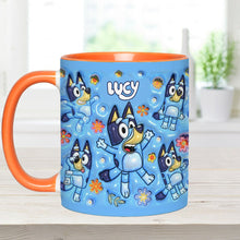 Load image into Gallery viewer, Personalized Dog Accent Mug Custom Name Unique Gift for Kids
