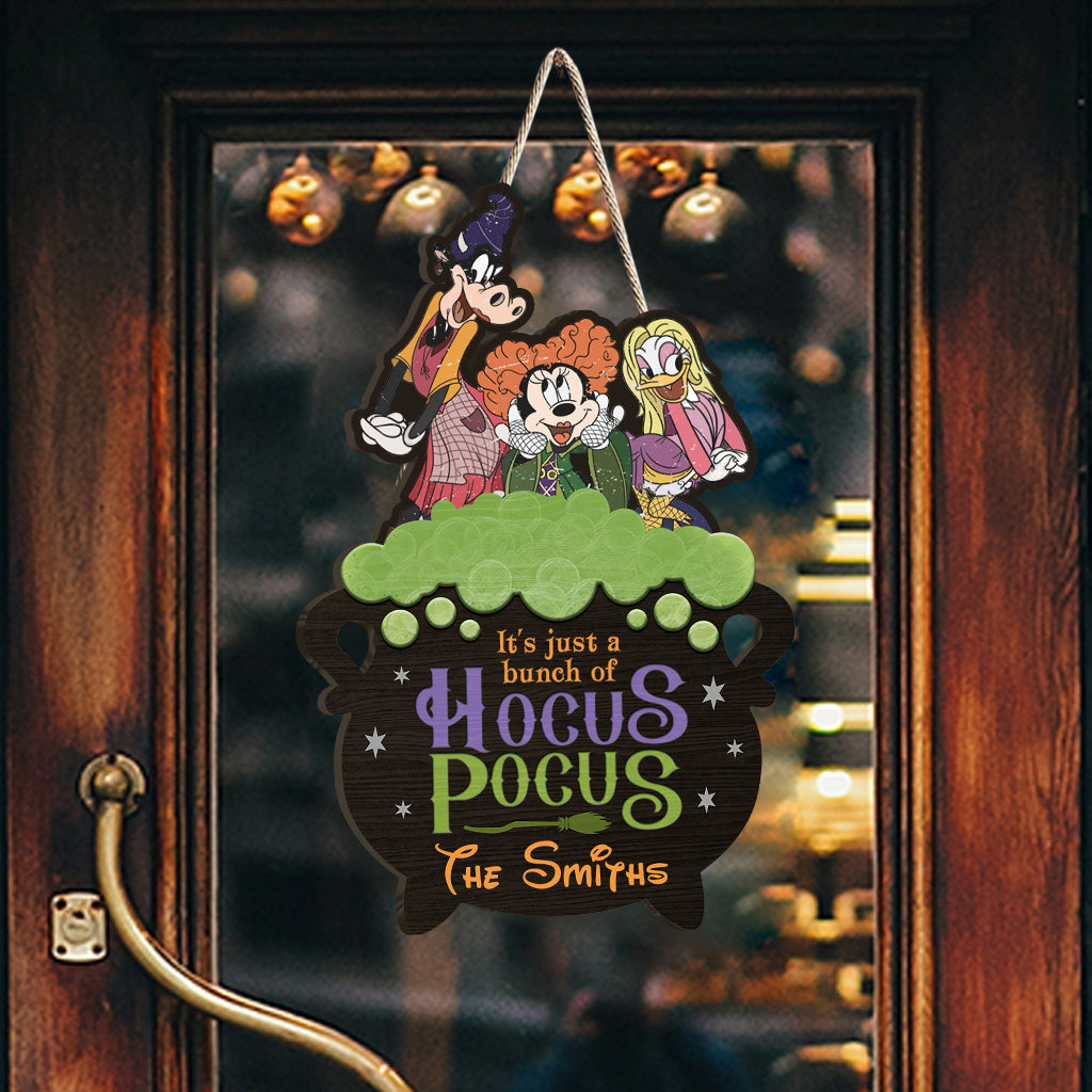 Personalized Hocus Pocus Wood Sign Custom Family Name Gift