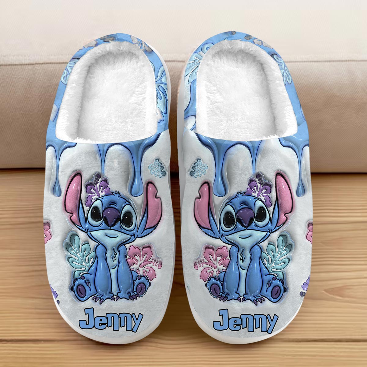 Personalized Ohana Slippers Custom Name Gift for Family