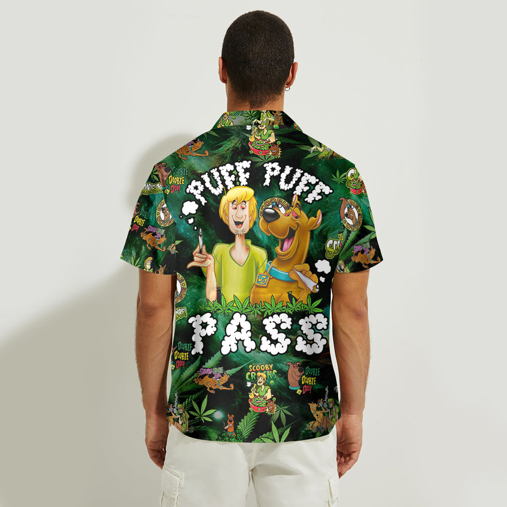 Personalized Puff Puff Pass Hawaiian Shirt Custom Name Gift