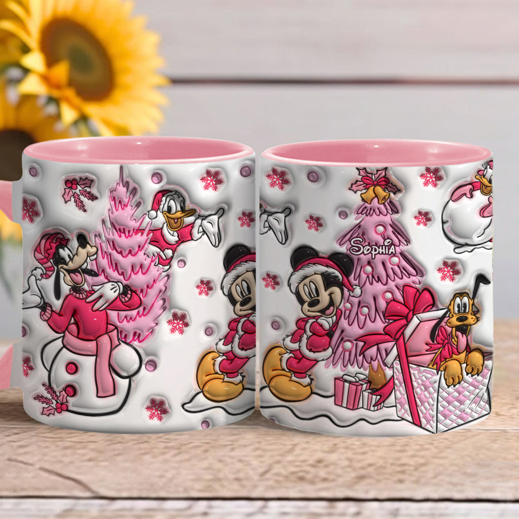 Personalized Christmas Mouse Accent Mug Custom Name Gift