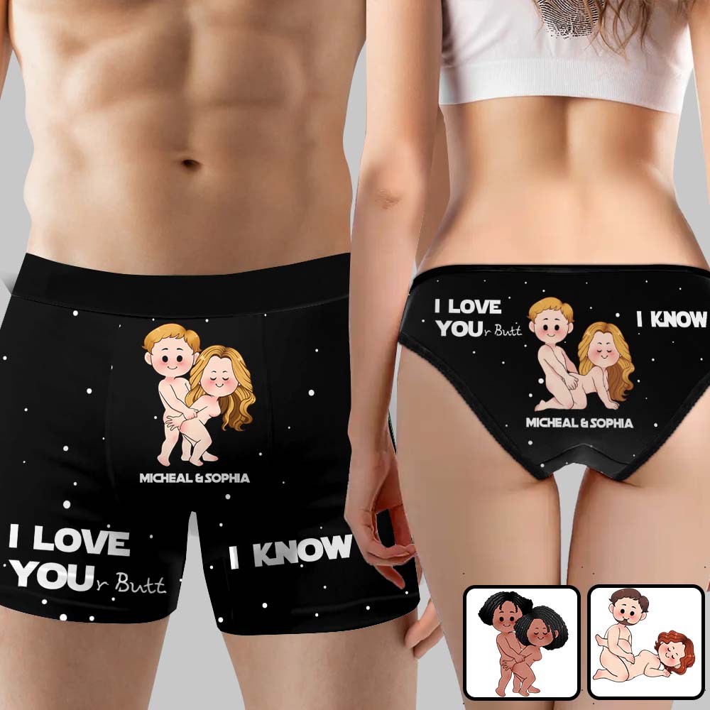 Personalized Couple Briefs & Boxers Funny Gift for Anniversary