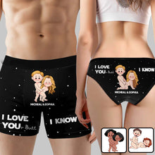 Load image into Gallery viewer, Personalized Couple Briefs &amp; Boxers Funny Gift for Anniversary
