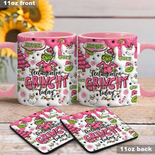 Load image into Gallery viewer, Personalized Grinch Accent Mug &amp; Coaster Gift for Christmas
