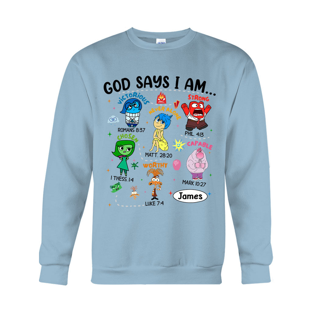 Personalized God Says I Am T-shirt & Hoodie for Kids