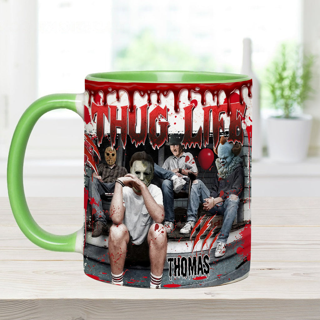 Personalized Thug Life Accent Mug Custom Name Gift for Halloween