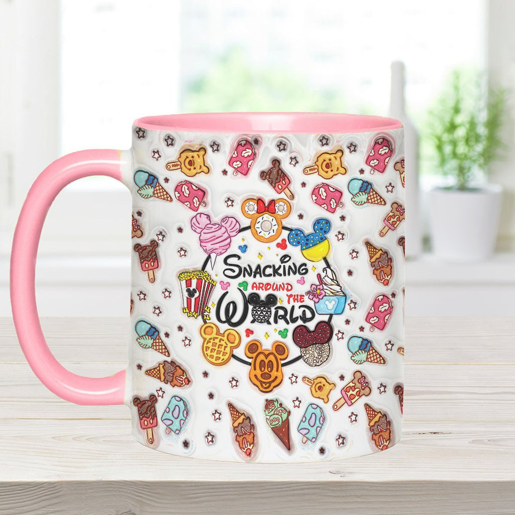 Personalized Snacking Around the World Accent Mug Gift for Mom