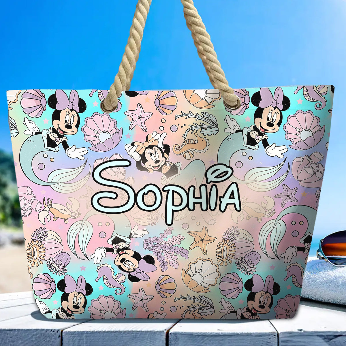Personalized Canvas Beach Bag with Custom Design for Kids