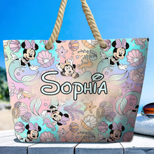 Load image into Gallery viewer, Personalized Canvas Beach Bag with Custom Design for Kids
