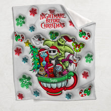 Load image into Gallery viewer, Personalized Nightmare Before Christmas Blanket Gift for Kids
