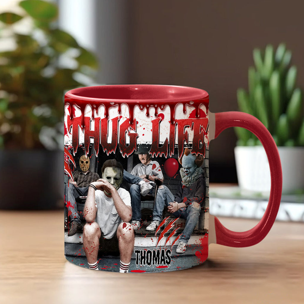 Personalized Thug Life Accent Mug Custom Name Gift for Halloween